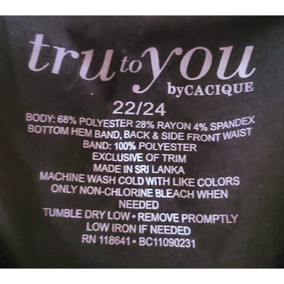 TRU TO YOU BY CACIQUE BLACK LONG SLEEVELESS DRESS SIZE 22/24 NWT - Picture 6 of 9